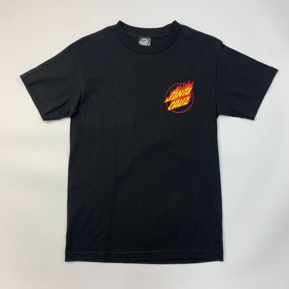 Santa Cruz T Shirt Mens S Small Black Cotton Short Sleeve Surf Surfer Skater Tee - Picture 2 of 9